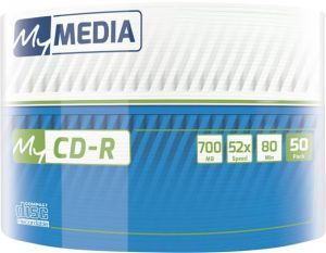 MYMEDIA / CD-R lemez, 700MB, 52x, 50 db, zsugor csomagols, MYMEDIA (by VERBATIM)