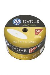 HP / DVD-R lemez, nyomtathat, 4,7GB, 16x, 50 db, zsugor csomagols, HP