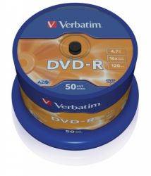VERBATIM / DVD-R lemez, AZO, 4,7GB, 16x, 50 db, hengeren, VERBATIM