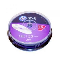 HP / BD-R BluRay lemez, 25GB, 6x, 10 db, hengeren, HP
