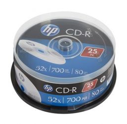 HP / CD-R lemez, 700MB, 52x, 25 db, hengeren, HP
