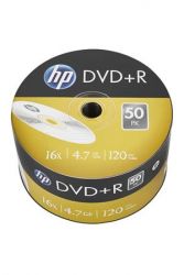 HP / DVD+R lemez, 4,7 GB, 16x, 50 db, zsugor csomagols, HP