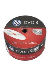 HP / DVD-R lemez, 4,7 GB, 16x, 50 db, zsugor csomagols, HP