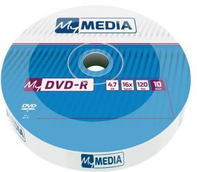 MYMEDIA / DVD-R lemez, 4,7 GB, 16x, 10 db, zsugor csomagols, MYMEDIA (by VERBATIM)