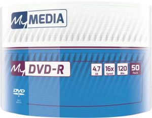 MYMEDIA / DVD-R lemez, 4,7 GB, 16x, 50 db, zsugor csomagols, MYMEDIA (by VERBATIM)