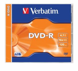 VERBATIM / DVD-R lemez, AZO, 4,7GB, 16x, 1 db, norml tok, VERBATIM