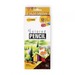 COLOKIT / Sznes ceruza kszlet, hatszglet, hegyezvel, COLOKIT, 12 klnbz szn