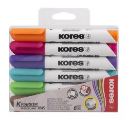 KORES / Tbla- s flipchart marker kszlet, 1-3 mm, kpos, KORES 