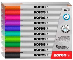 KORES / Tbla- s flipchart marker kszlet, 1-3 mm kpos, KORES 