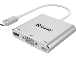 SANDBERG / Adapter, multi, VGA - USB-C, USB 2.0, USB 3.0, SANDBERG