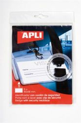 APLI / Azonostkrtya tart, nyakba akaszthat, biztonsgi csattal, 90x56 mm, APLI