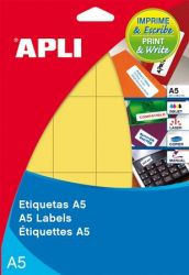 APLI / Etikett, 19 mm kr, sznes, A5 hordozn, APLI, piros, 560 etikett/csomag