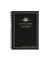 CONCORD / Spirlfzet, A5, vonalas, 70 lap, CONCORD, fekete