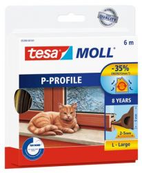 TESA / Ajtó- és ablaktömítő szalag, 9 mm x 6 m, TESA