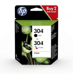 HP / 3JB05AE Tintapatron multipack Deskjet 2620, 2630 nyomtatkhoz, HP 304, fekete+sznes, 120+100 oldal