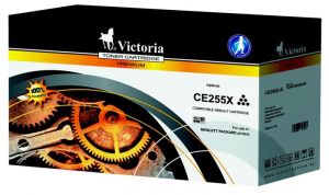 VICTORIA TECHNOLOGY / CE255X Lzertoner LaserJet P3015 nyomtathoz, VICTORIA TECHNOLOGY 55X, fekete, 12,5k