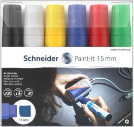 SCHNEIDER / Akril marker készlet, 15 mm, SCHNEIDER