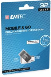 EMTEC / Pendrive, 32GB, USB 3.2, USB-A bemenet/USB-C kimenet, EMTEC 