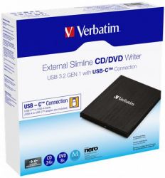 VERBATIM / CD/DVD r, vkony, fm hz, USB 3.2 - USB-C, VERBATIM