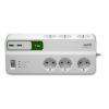 Elosztó, 6 aljzat, 5V, 2,4V, 2xUSB, túlfeszültségvédelem, 2 m, APC