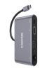 USB elosztó-HUB, USB-C/USB 3.0/HDMI/VGA/Ethernet/audio, CANYON