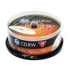 CD-RW lemez, újraírható, 700MB, 4-12x, 25 db, hengeren, HP