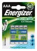 Tölthető elem, AAA mikro, 4x800 mAh, előtöltött, ENERGIZER