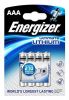 Elem, AAA mikro, 4 db, Lítium, ENERGIZER