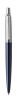 Golyóstoll, 0,7 mm, ezüst színű klip, royal kék tolltest, PARKER,