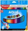 Akvarell ceruza készlet, háromszögletű, ecsettel, MAPED