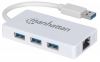 Ethernet adapter, 3 port, USB 3.0, MANHATTAN