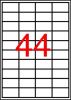 Etikett, 48,5x25,4 mm, poliészter, kerekített sarkú, APLI, átlátszó, 440 etikett/csomag