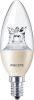LED izzó, E14, gyertya, B38, 6W, 470lm, 2700K, szabályozható, PHILIPS