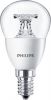 LED izzó, E14, kis gömb, P45, 5.5W, 520lm, 4000K, PHILIPS