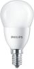 LED izzó, E14, kis gömb, P45, 5.5W, 520lm, 6500K, PHILIPS