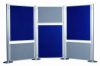 Display panel, 60x90 cm, kétoldalas, textil, szürke/kék