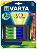 Elemtöltő, AA/AAA, 4x2500 mAh AA, LCD, szivargyújtós, 15 perc, VARTA